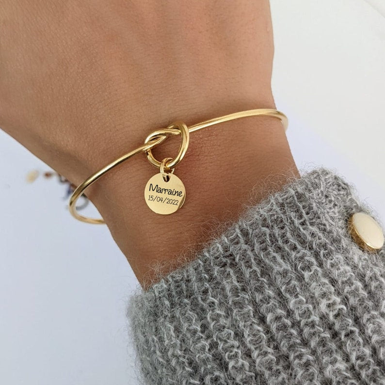 Bracelet personnalisé avec médailles gravées – Collection Demoiselle