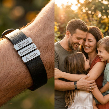 Bracelet Homme Personnalisé — Gravé avec les Prénoms de Ceux qui Comptent