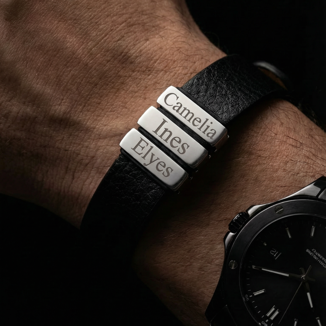 Bracelet Homme Personnalisé — Gravé avec les Prénoms de Ceux qui Comptent