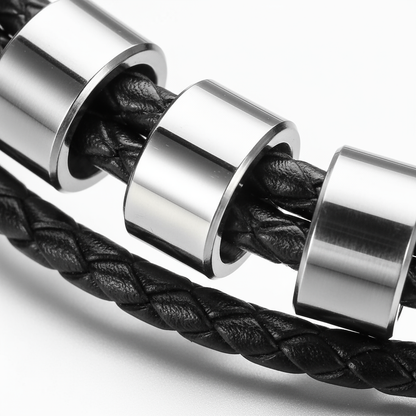 Bracelet personnalisé avec anneaux gravés